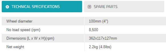 Makita 4" 18V Top Slide Switch Angle Grinder (Grinding Machine) | Model : M-DGA406 | Battery Sizes : 3.0Ah (RFE), 5.0Ah (RTE)