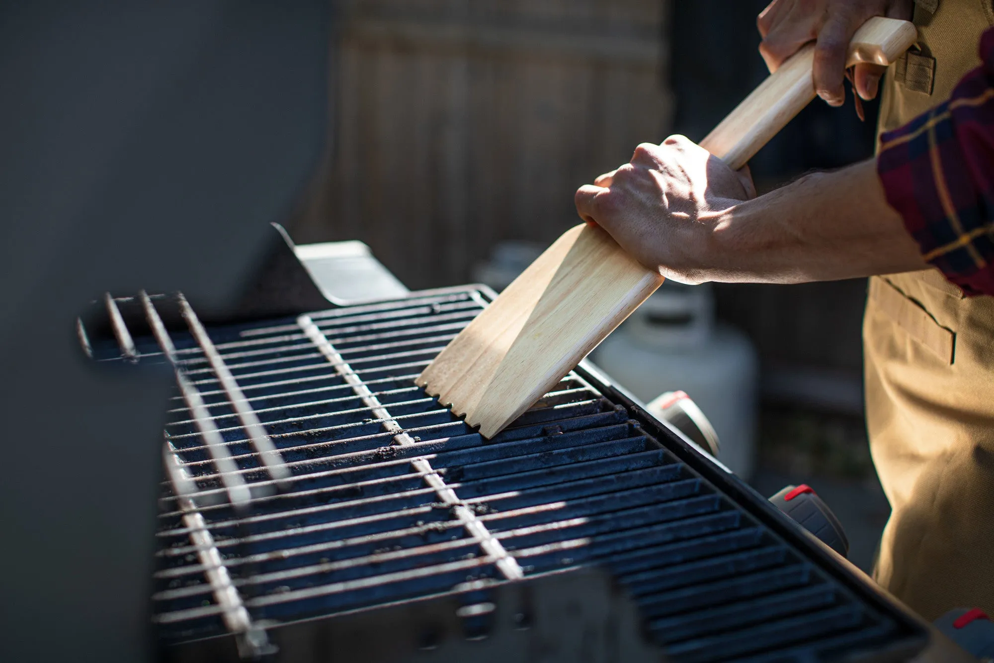 Michigan Wolverines - Hardwood BBQ Grill Scraper with Bottle Opener