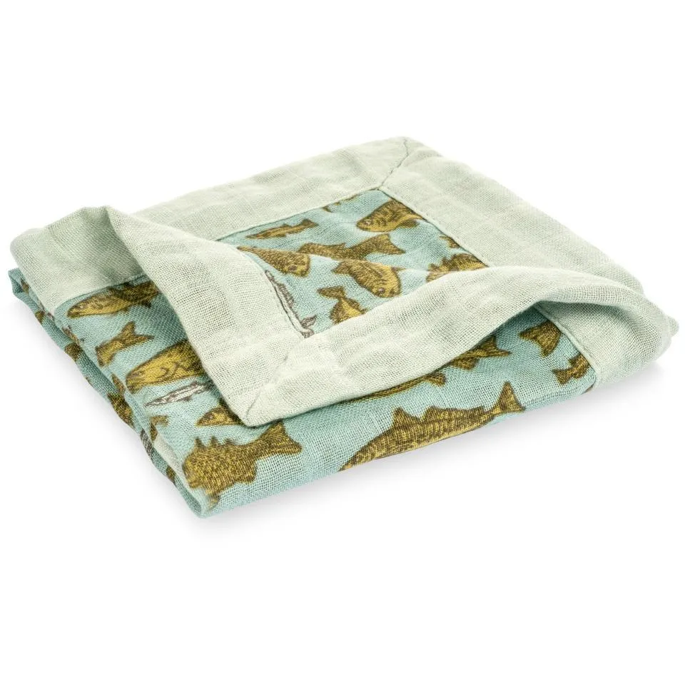 Milkbarn - Mini Lovely Comforter Bamboo - Blue Fish