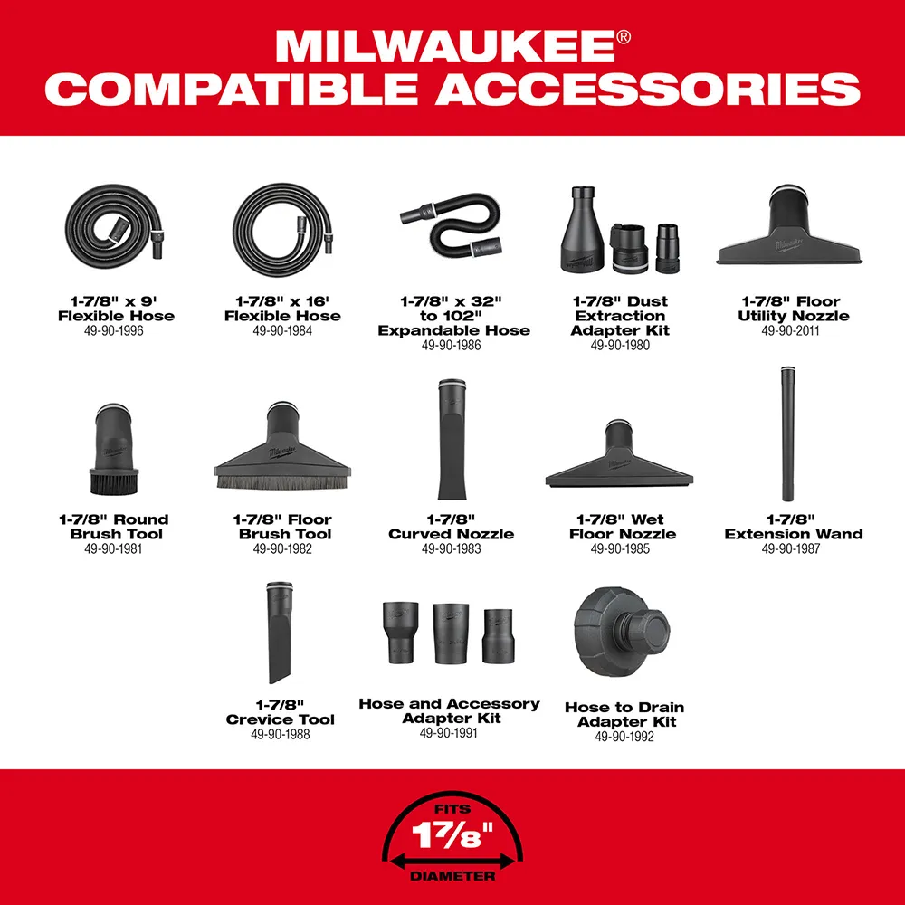 Milwaukee M18 Fuel 6 Gallon Wet/Dry Vacuum