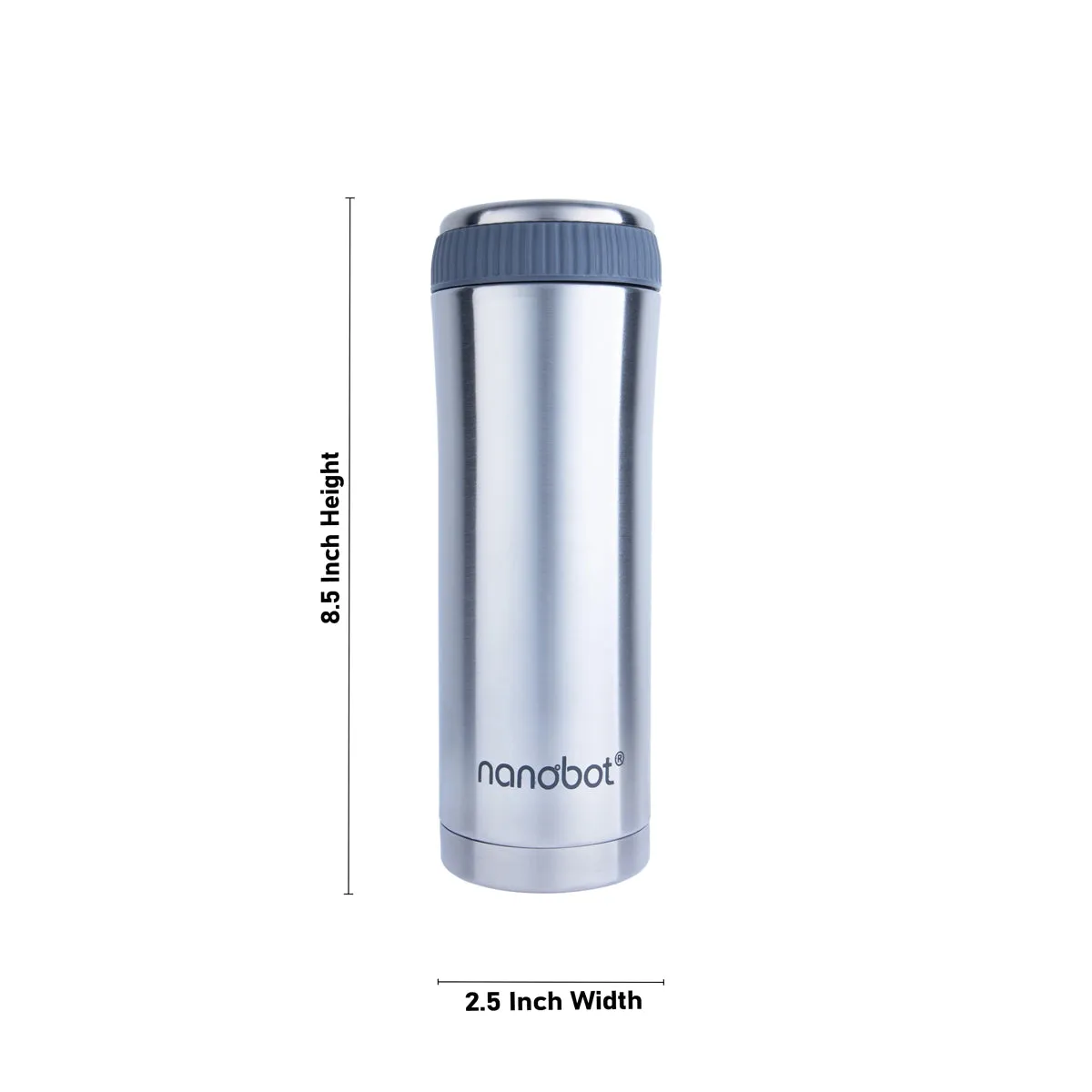 Nanobot Univa Vaccum Flask - 460 ml | Water Bottle/ 8.5 x 2.5 Inches/ Flask for Home