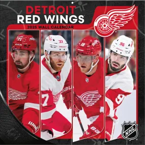 NHL Detroit Red Wings Wall 2025 Calendar