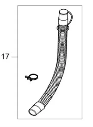 Nilfisk VL500 75-2 Wet and Dry Vacuum Cleaner Waste Water Plastic Dump Hose