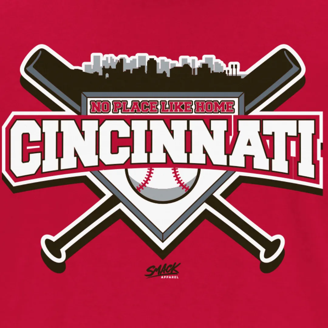 No Place Like Home T-Shirt for Cincinnati Baseball Fans | Cincinnati Baseball Gear