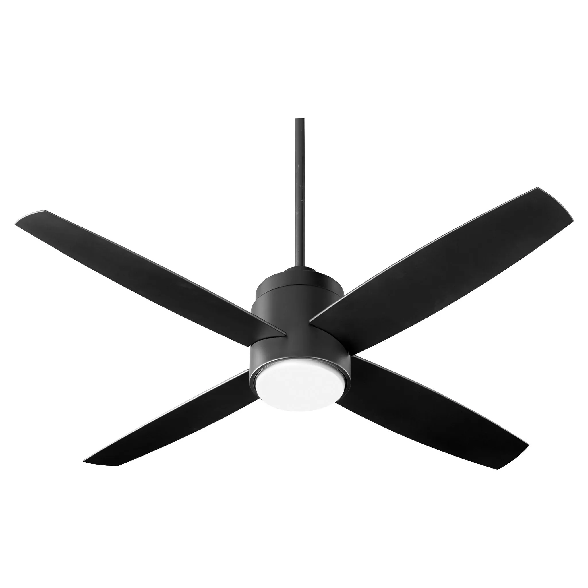 Oxygen OSLO Fan 3-101-6 Modern Black 52 Inch Four Blade Ceiling Fan - Black (Optional Remote 3-8-1000-0) LED Light Kit: Optional (3-9-101)