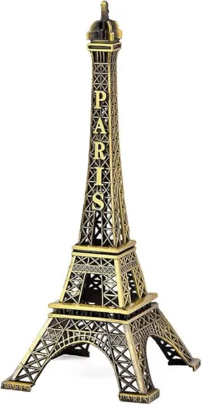 Paris Effil Tower 3D Miniature Vintage Antiuque Metal Decorative for Office Home Gifts 13cm.