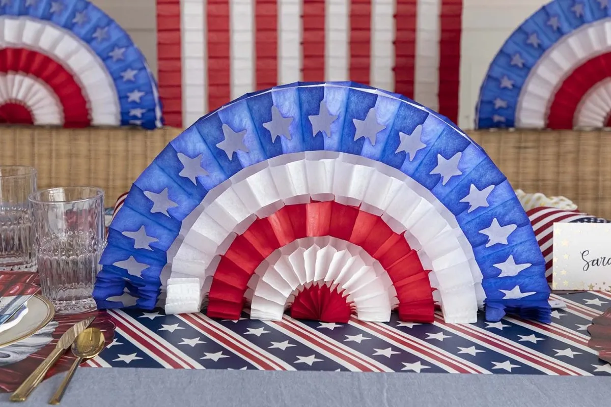 Patriotic Star Fan Decor