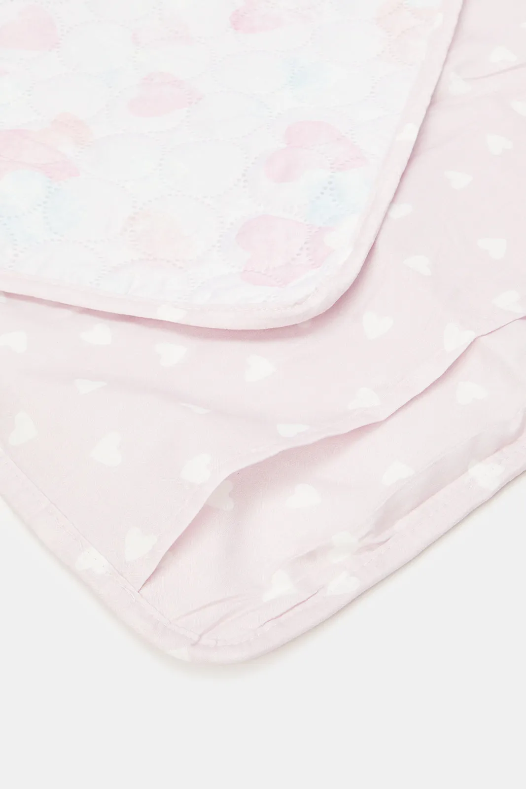 Pink Heart Kids Quilt Set 2 Piece(Single Size)