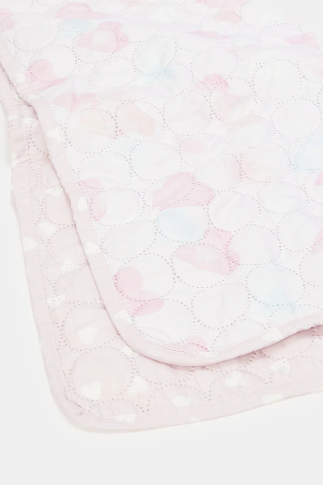 Pink Heart Kids Quilt Set 2 Piece(Single Size)