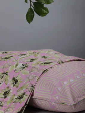 Pink Lemonade Printed Bed sheet with 2 pillow covers