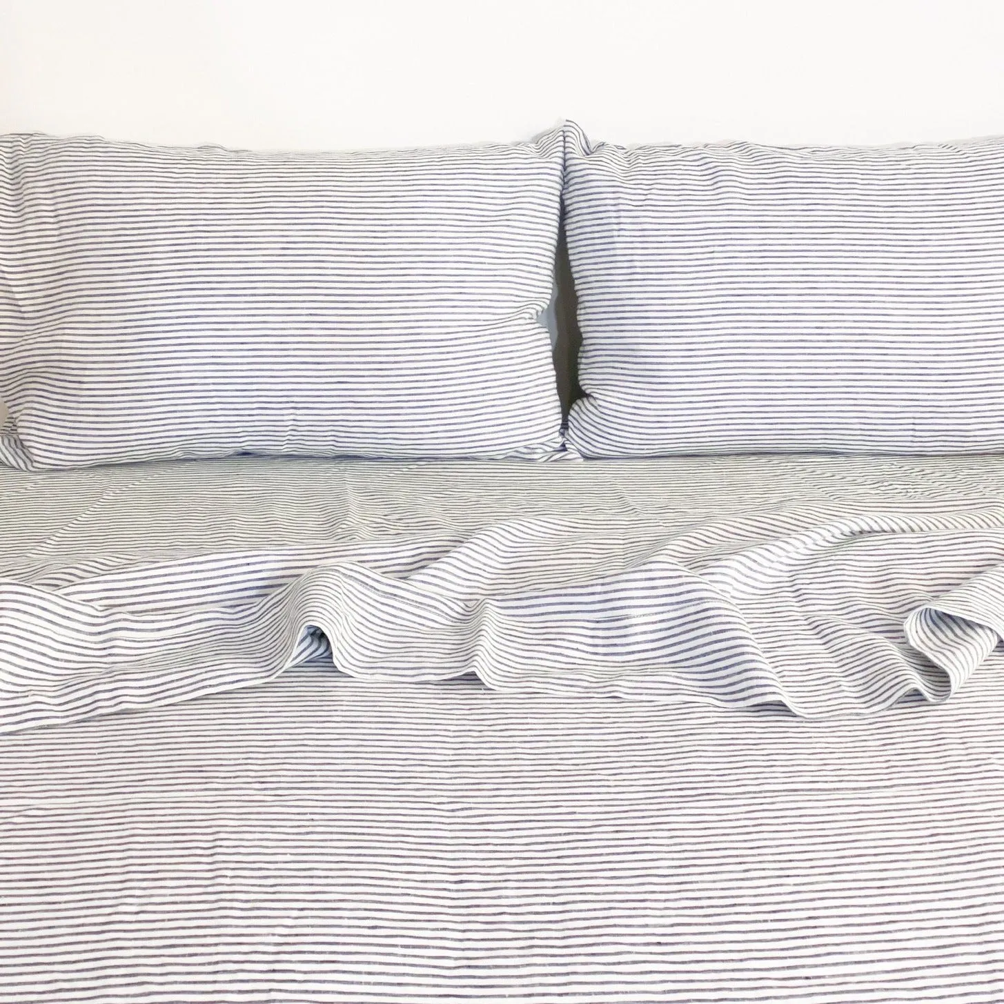 Pinstripe Linen Flat Sheet