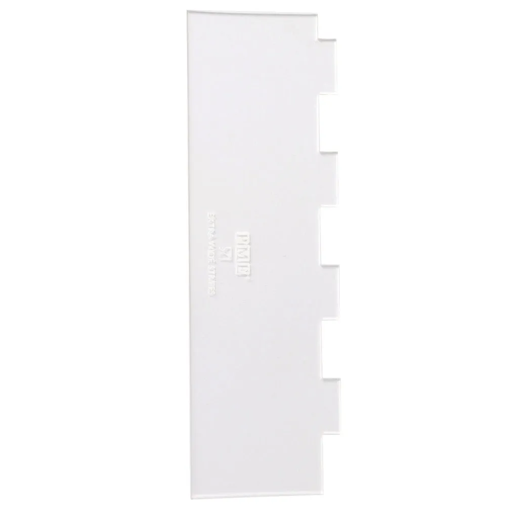 PME Stripes Tall Patterned Edge Side Scraper for Cake Decorating, 10" Transparent