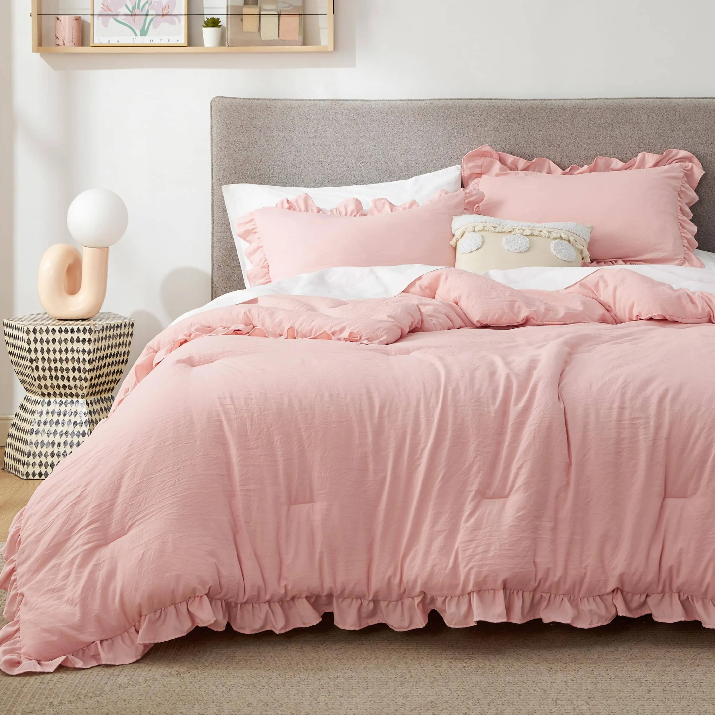 Pom Fringe Comforter Set