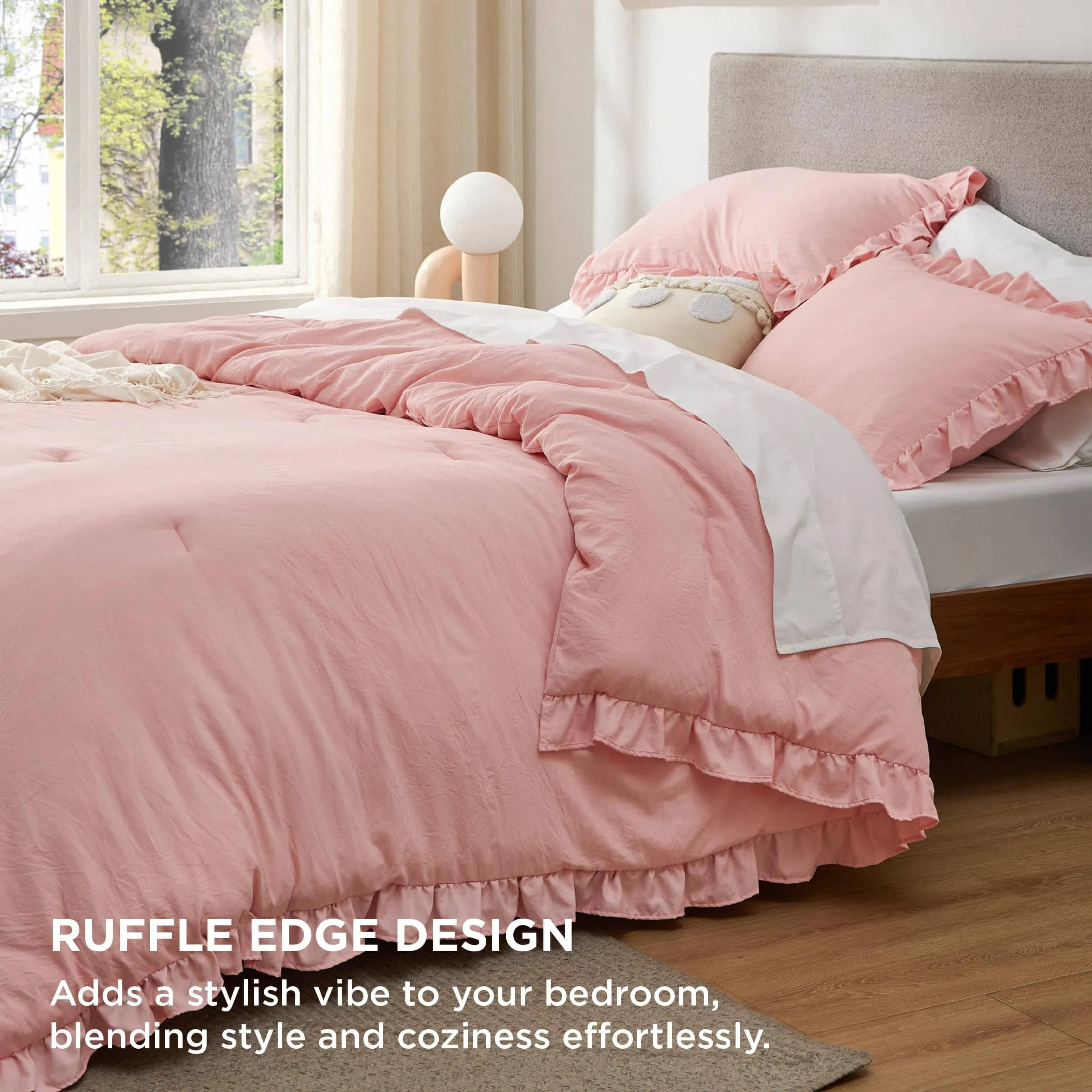 Pom Fringe Comforter Set