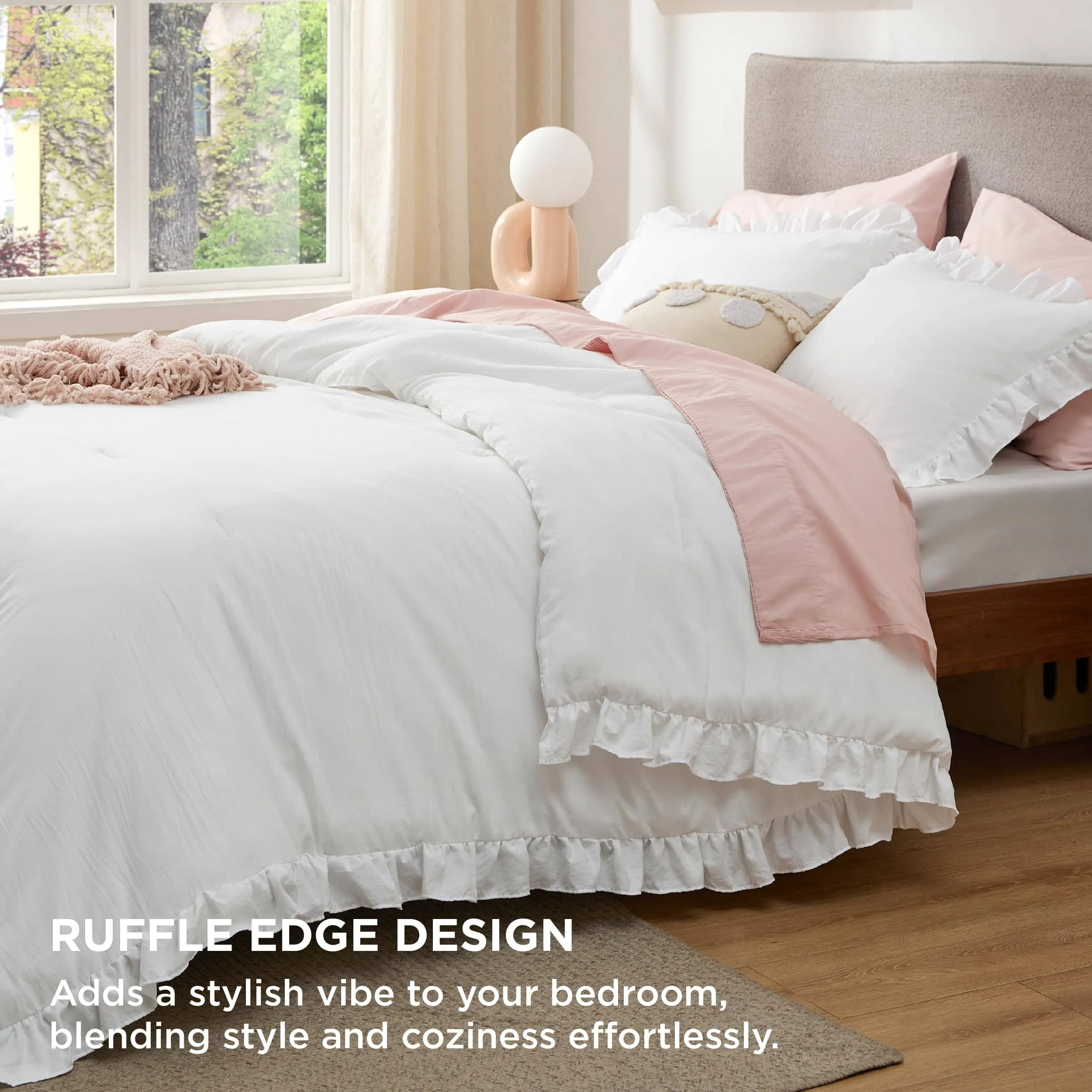 Pom Fringe Comforter Set