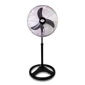 Prem-I-Air 18" Black/Silver Oscillating Pedestal HV Fan with 3 Speed