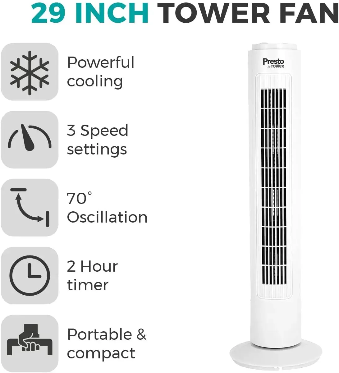 Presto by Tower 29" Tower Fan