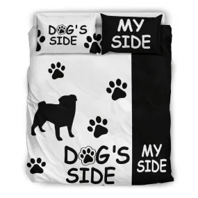 PUG DOG'S SIDE MY SIDE BEDDING SET