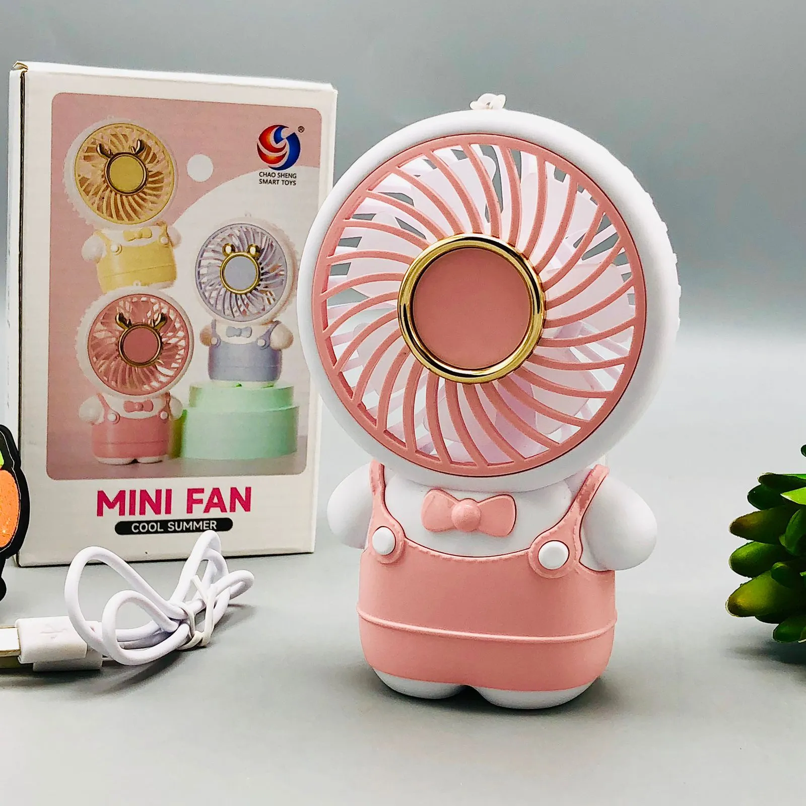 Rechargeable Cartoon Styling Mini Table Fan