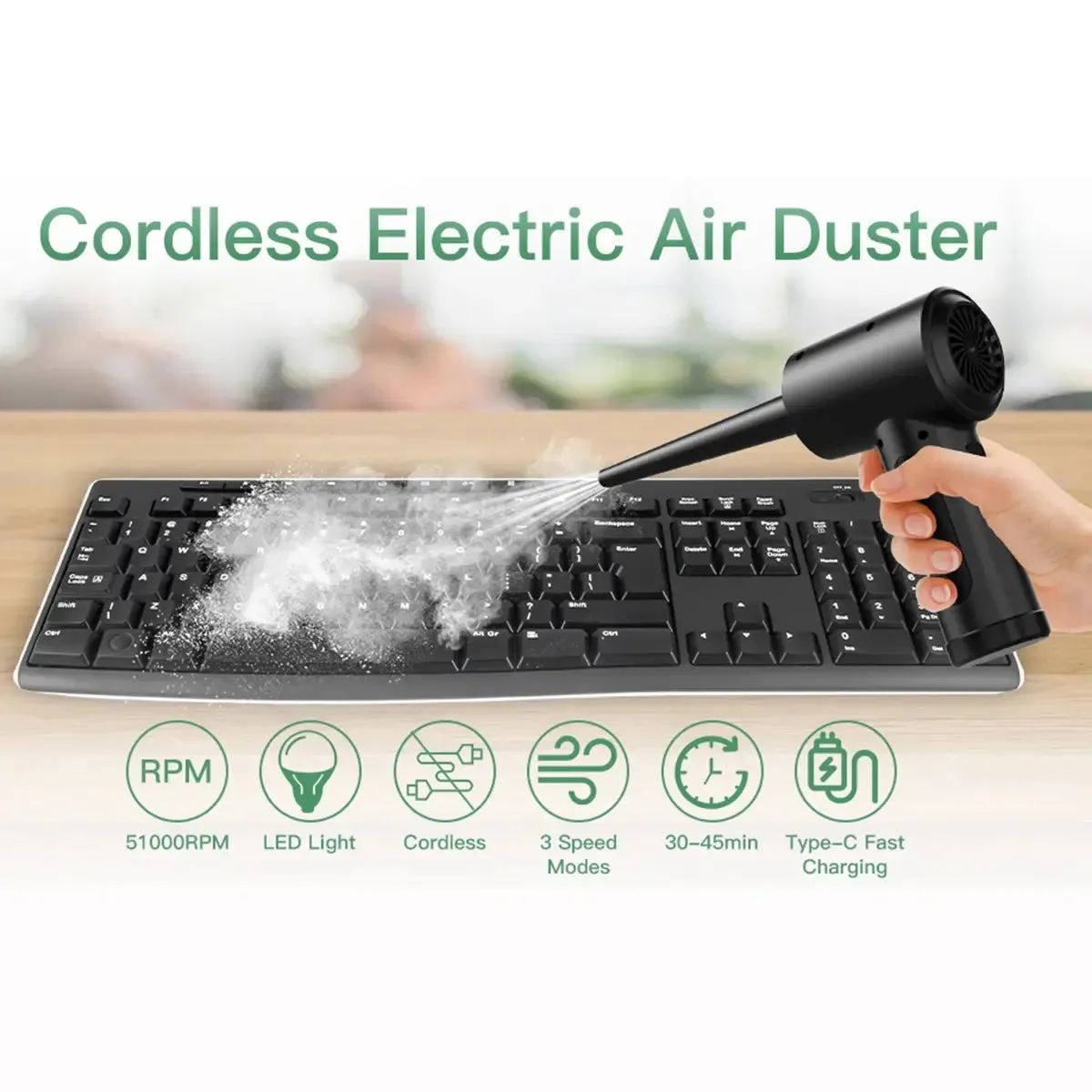 Rechargeable Compressed Air Duster Cleaner