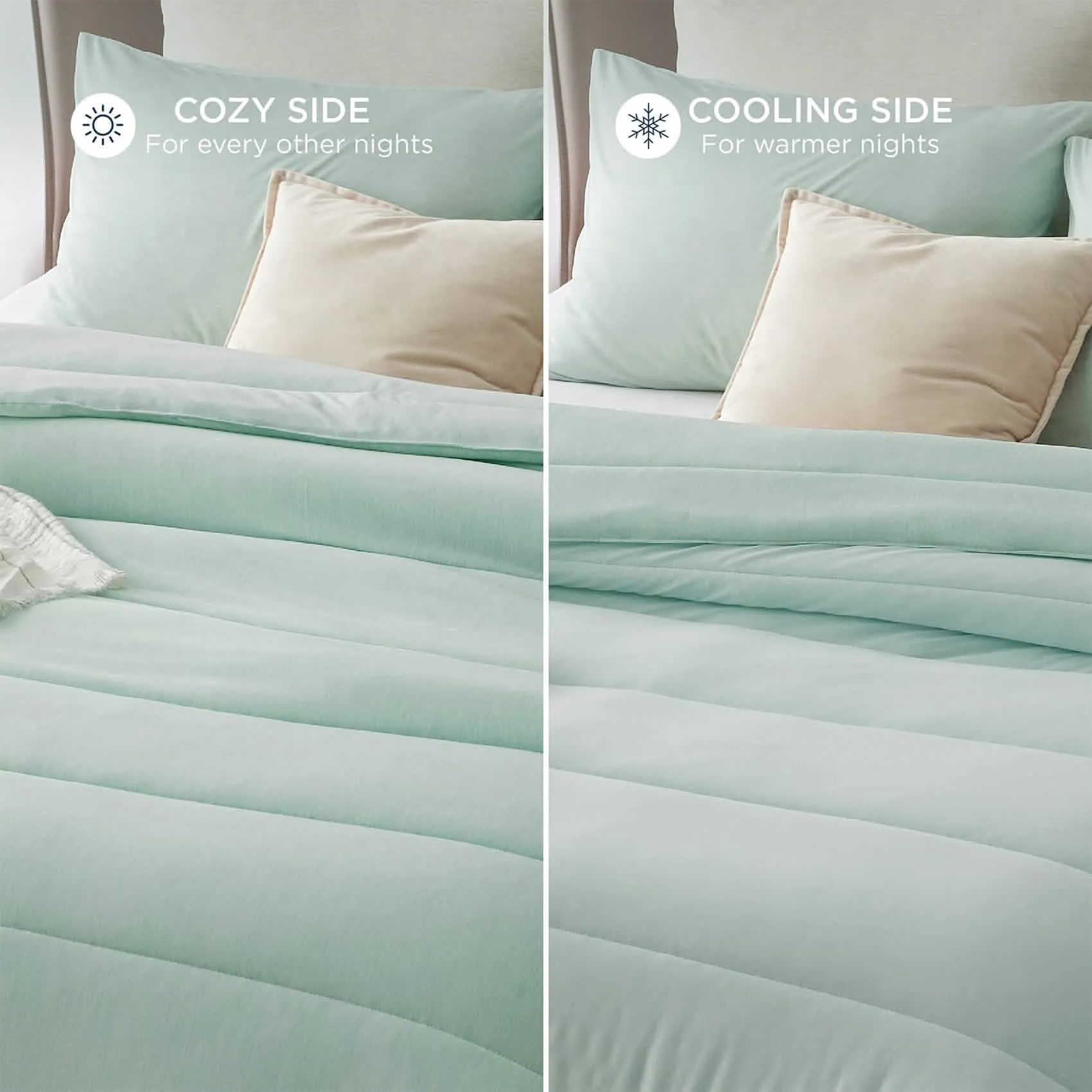 Reversible Warm and Cooling Comforter Set