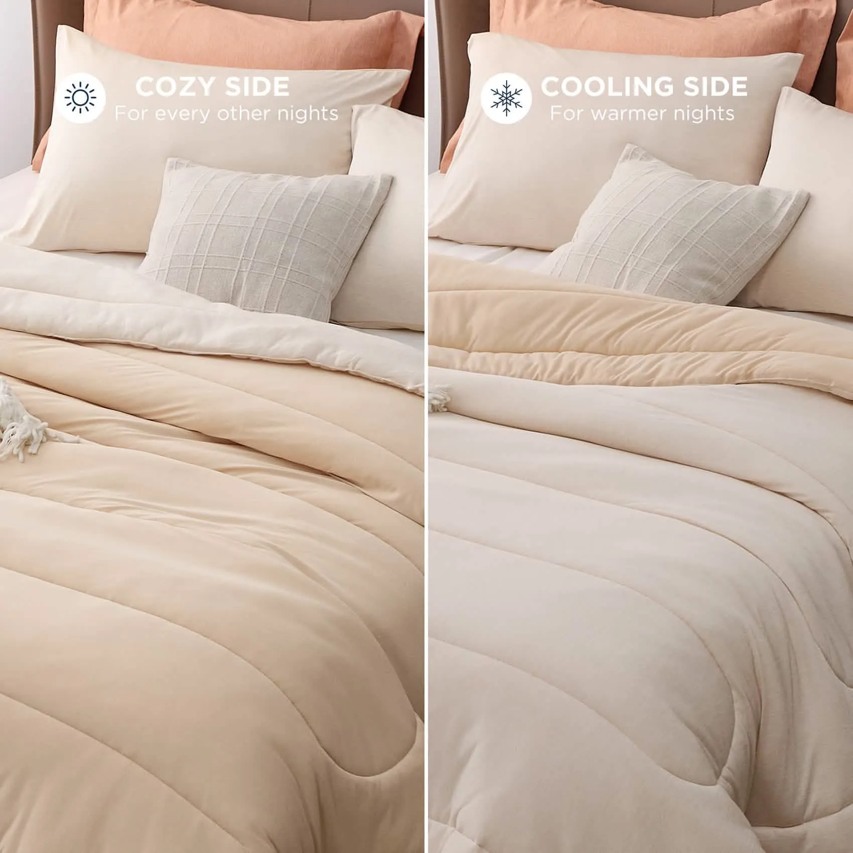 Reversible Warm and Cooling Comforter Set