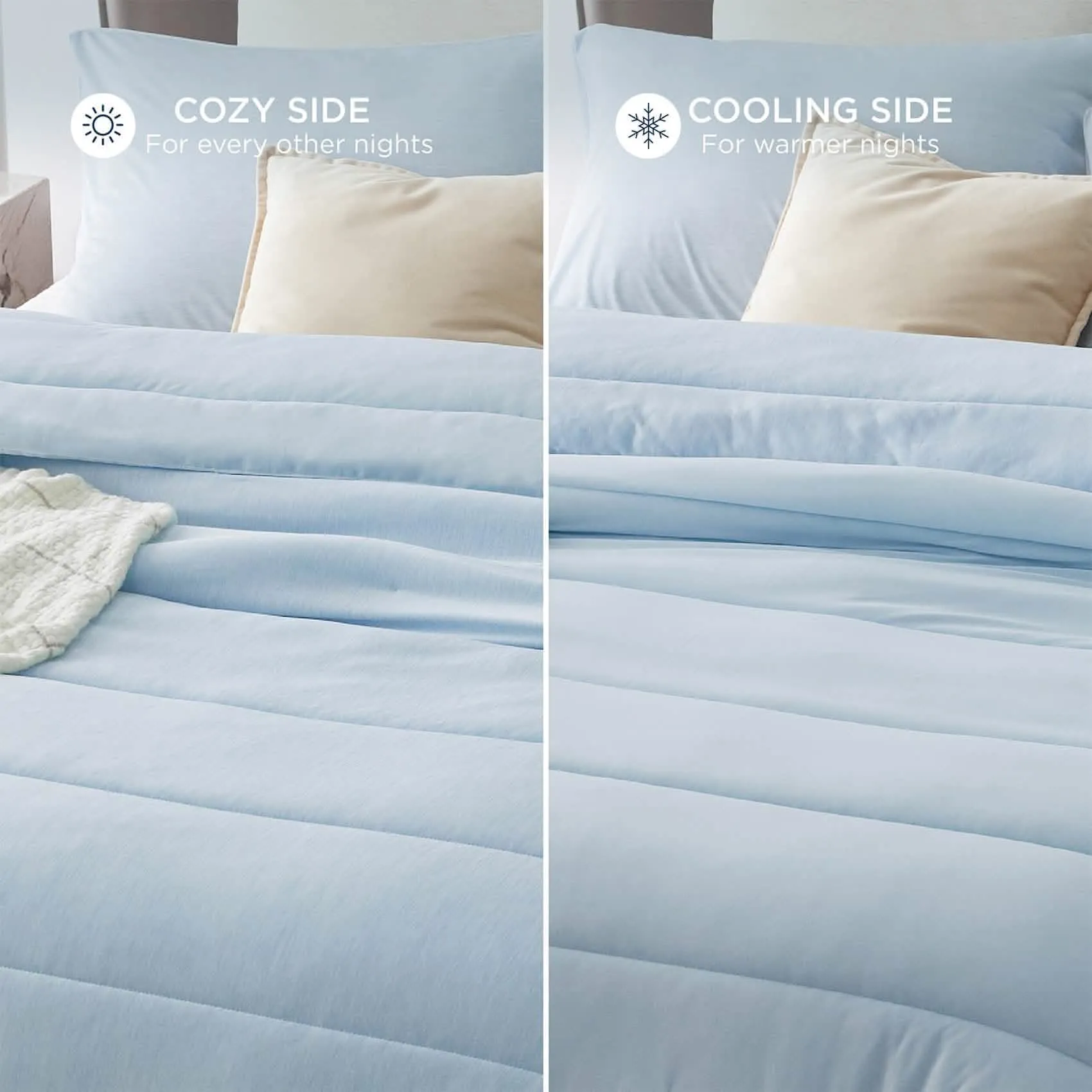 Reversible Warm and Cooling Comforter Set