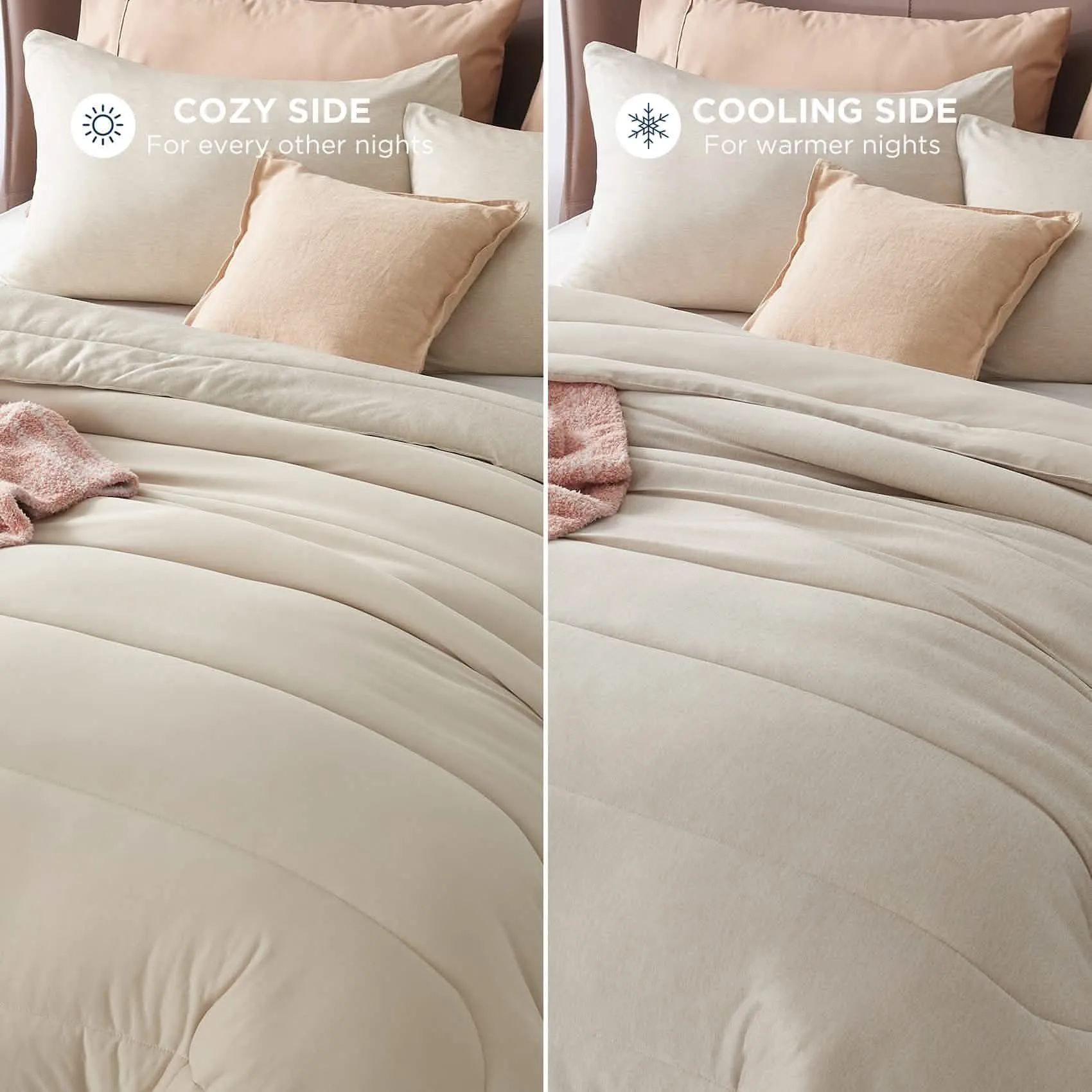 Reversible Warm and Cooling Comforter Set