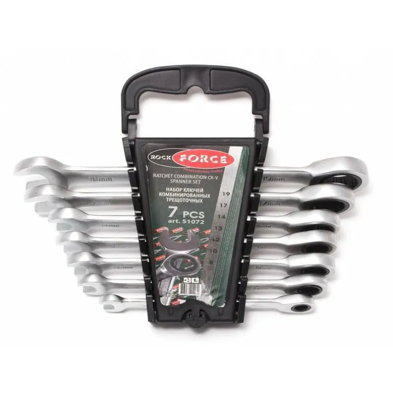 Rockforce Ratchet Combination Wrench Set 7Pcs