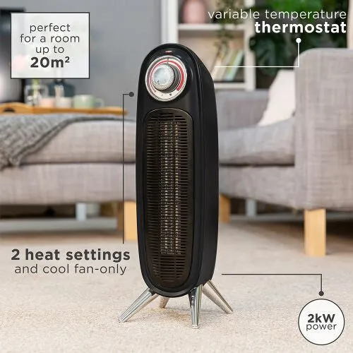 Russell Hobbs RHRETFH1002B electric space heater Indoor Black 2000 W Fan electric space heater