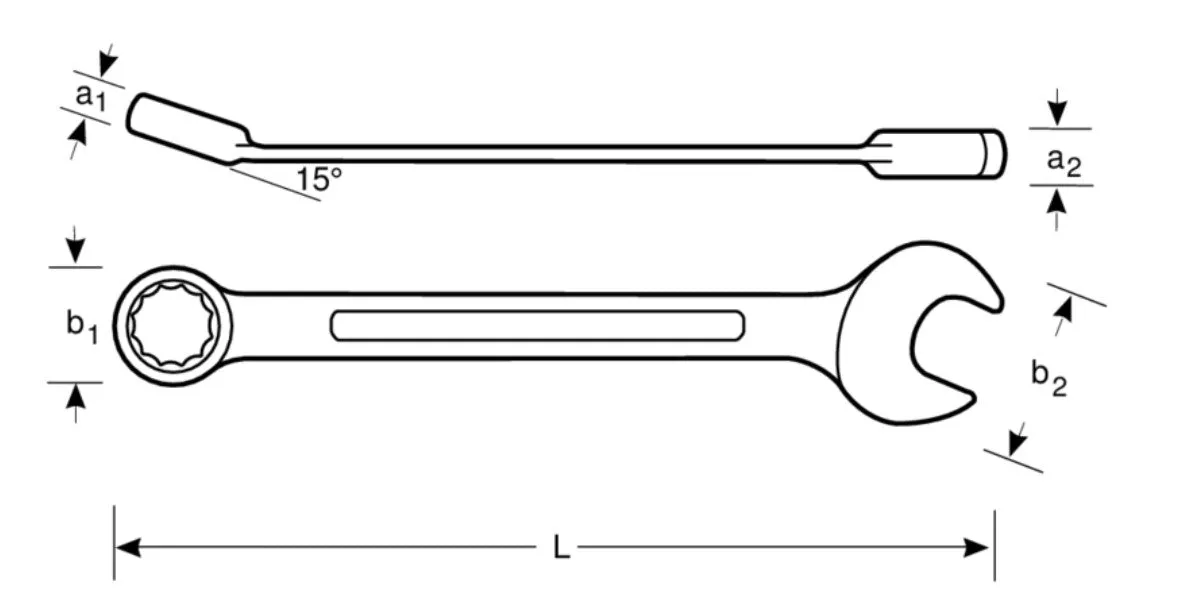 Sandvik Belzer Metric Flat Combination Wrenches with Chrome Finish  111M-9mm