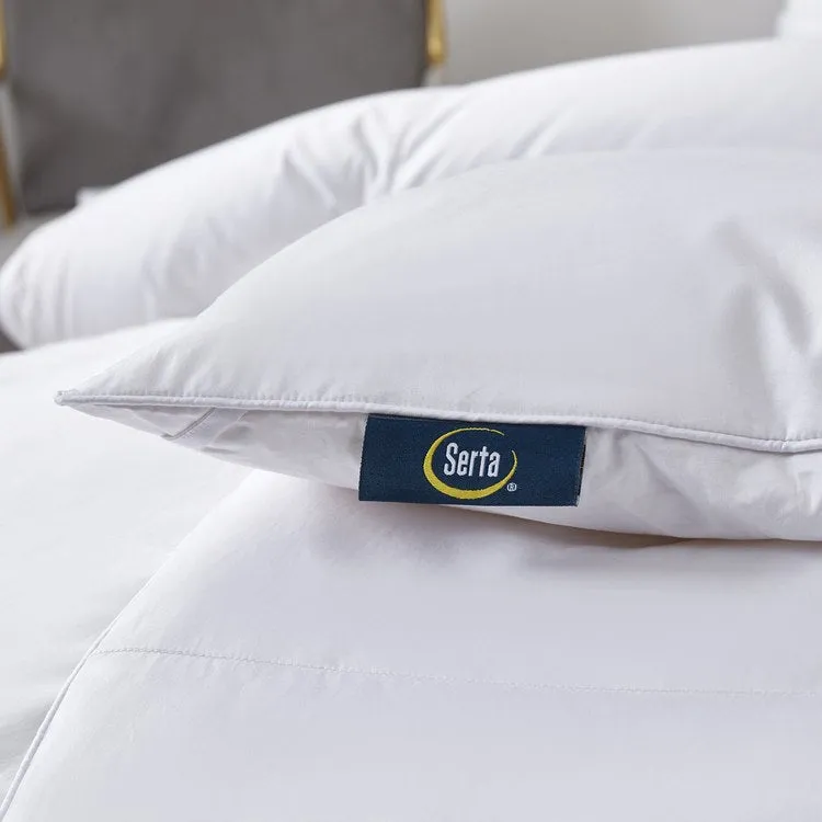 Serta 400 Thread Count Sateen Cotton European Goose Down All-Season Full/Queen Comforter