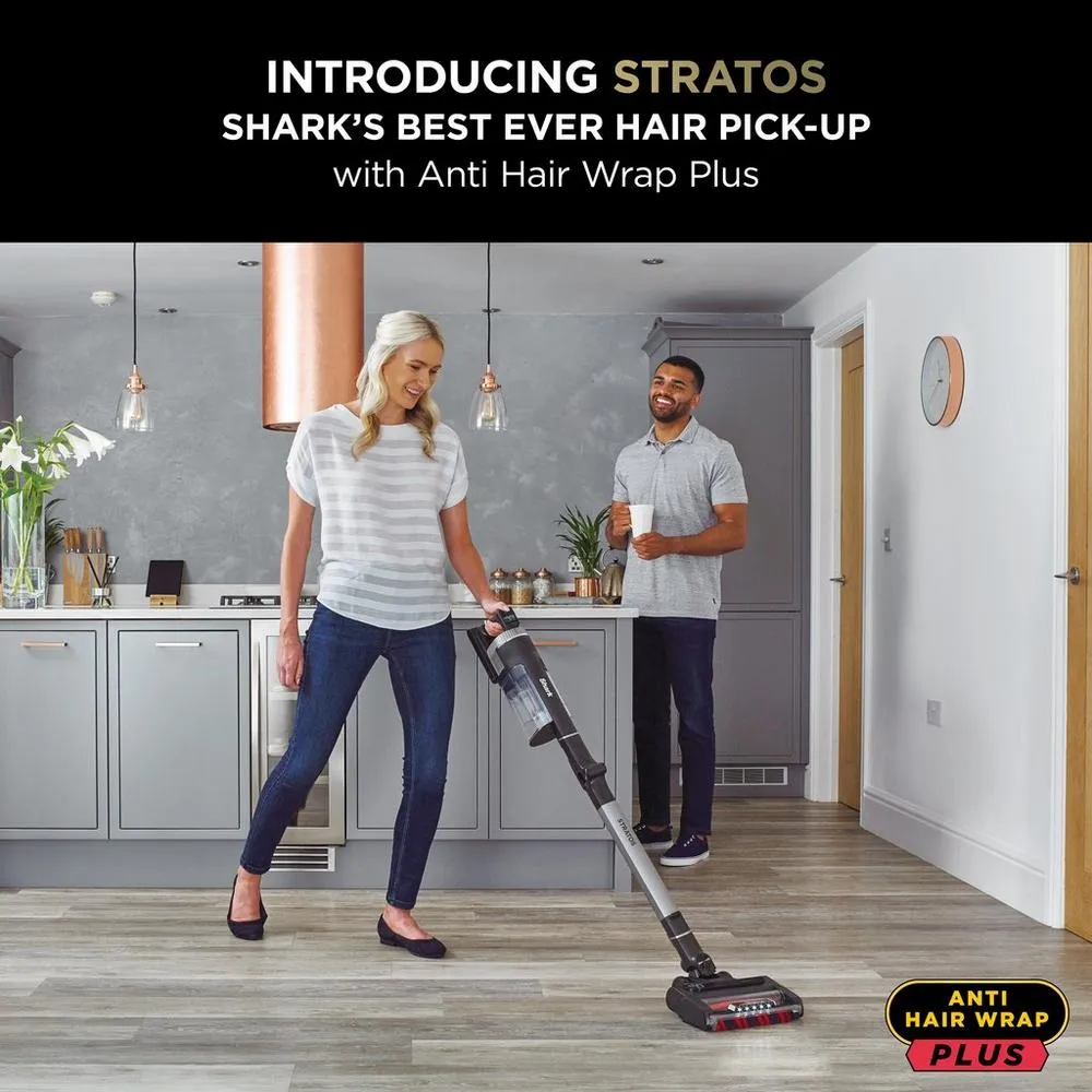 Shark IZ420UKT Stratos Cordless Stick Vacuum Cleaner - Up To 120 Minutes Run Time - Silver