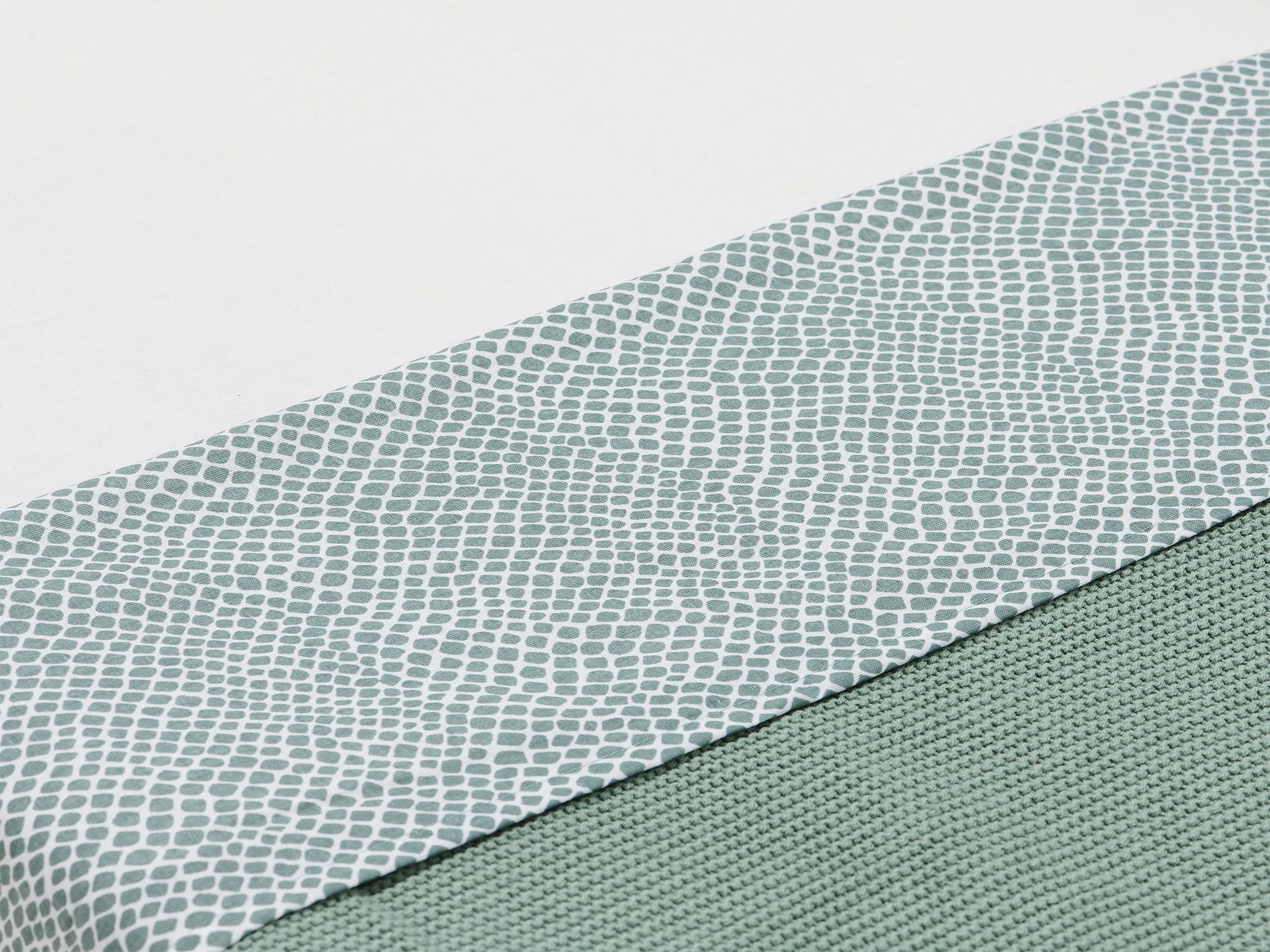 Sheet Crot 120x150cm Snake - Ash Green