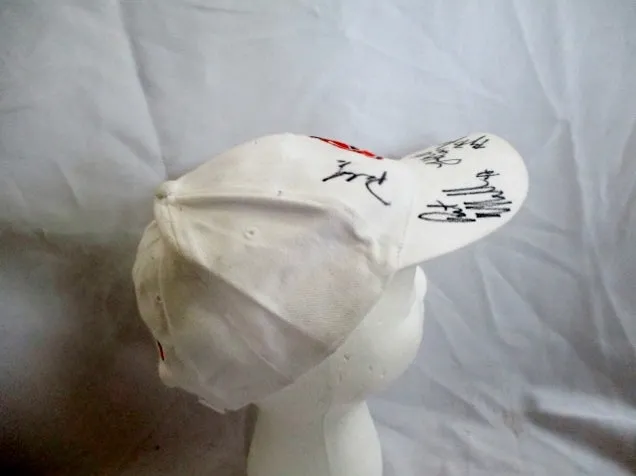 Signed AUTOGRAPH NEW YORK TITANS PRO LACROSS baseball cap hat WHITE