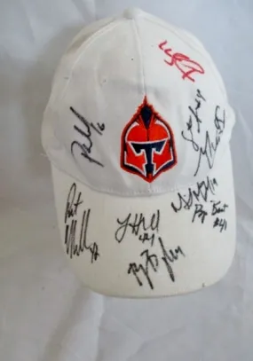 Signed AUTOGRAPH NEW YORK TITANS PRO LACROSS baseball cap hat WHITE