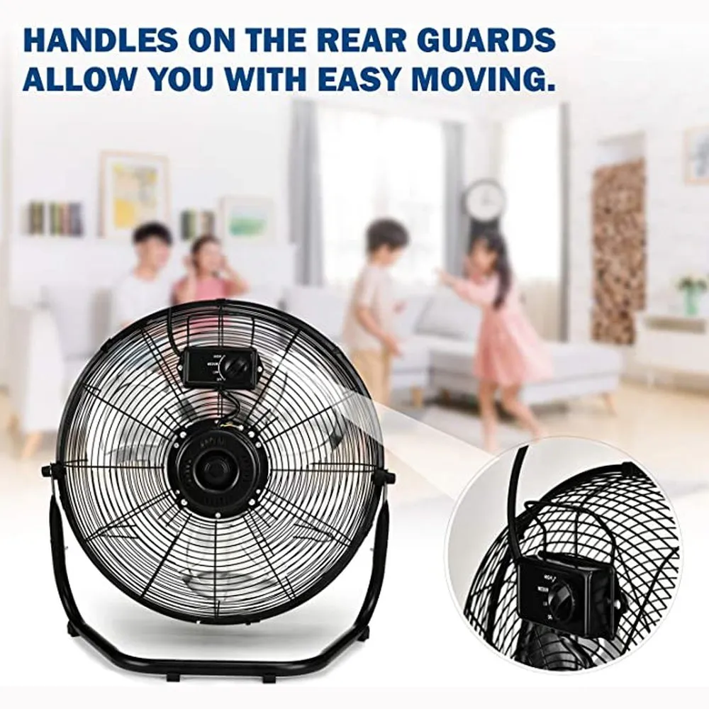 Simple Deluxe 20 Inch 3-Speed High Velocity Heavy Duty Metal Industrial Floor Fans