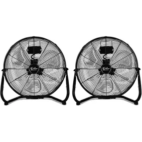 Simple Deluxe 20 Inch 3-Speed High Velocity Heavy Duty Metal Industrial Floor Fans