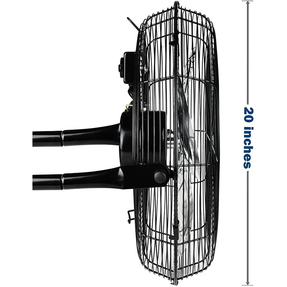 Simple Deluxe 20 Inch 3-Speed High Velocity Heavy Duty Metal Industrial Floor Fans