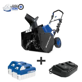 Snow Joe 24V-X2-SB18 48-Volt* IONMAX Cordless Snow Blower Kit | 18-Inch | W/ 2 x 4.0-Ah Batteries and Charger