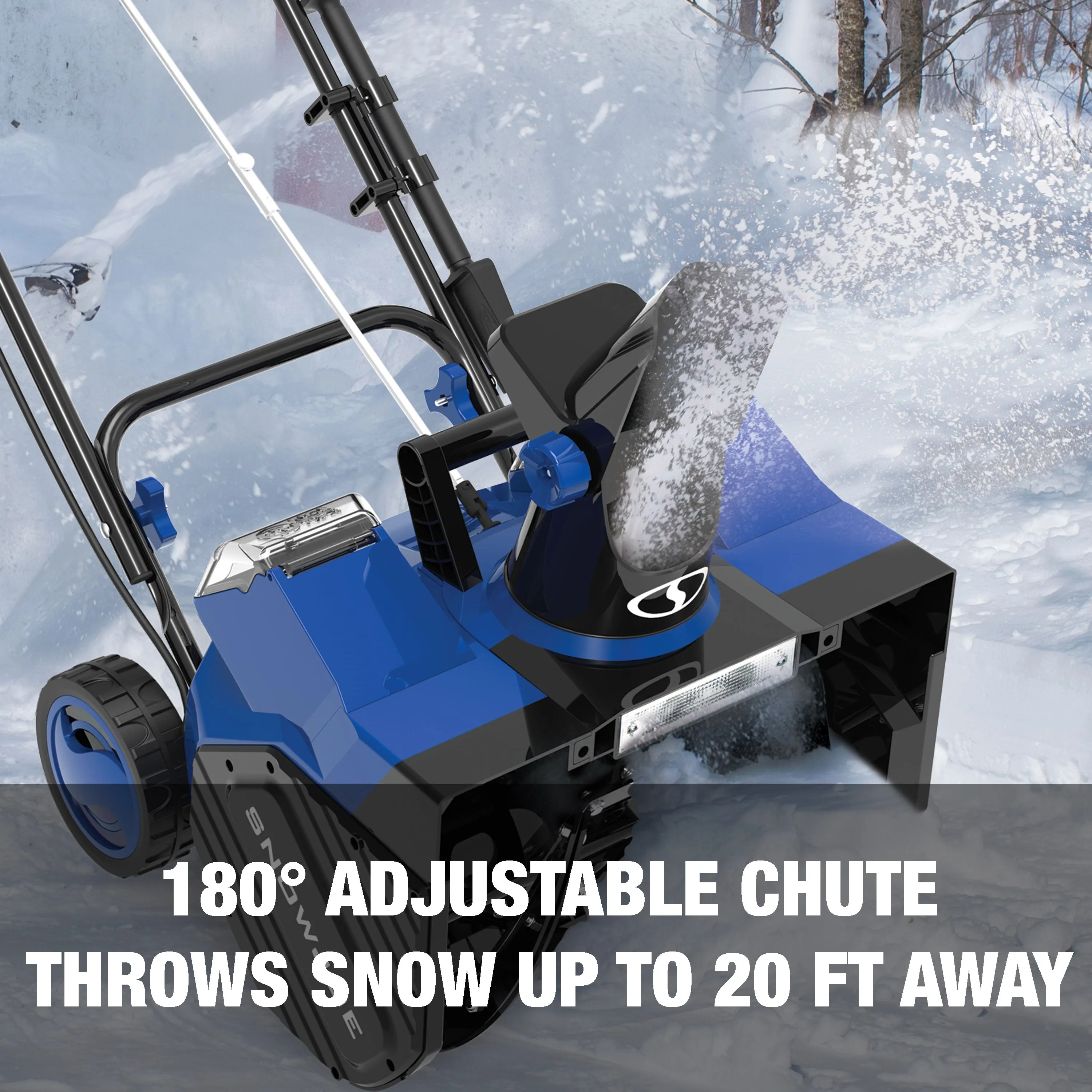 Snow Joe 24V-X2-SB18 48-Volt* IONMAX Cordless Snow Blower Kit | 18-Inch | W/ 2 x 4.0-Ah Batteries and Charger