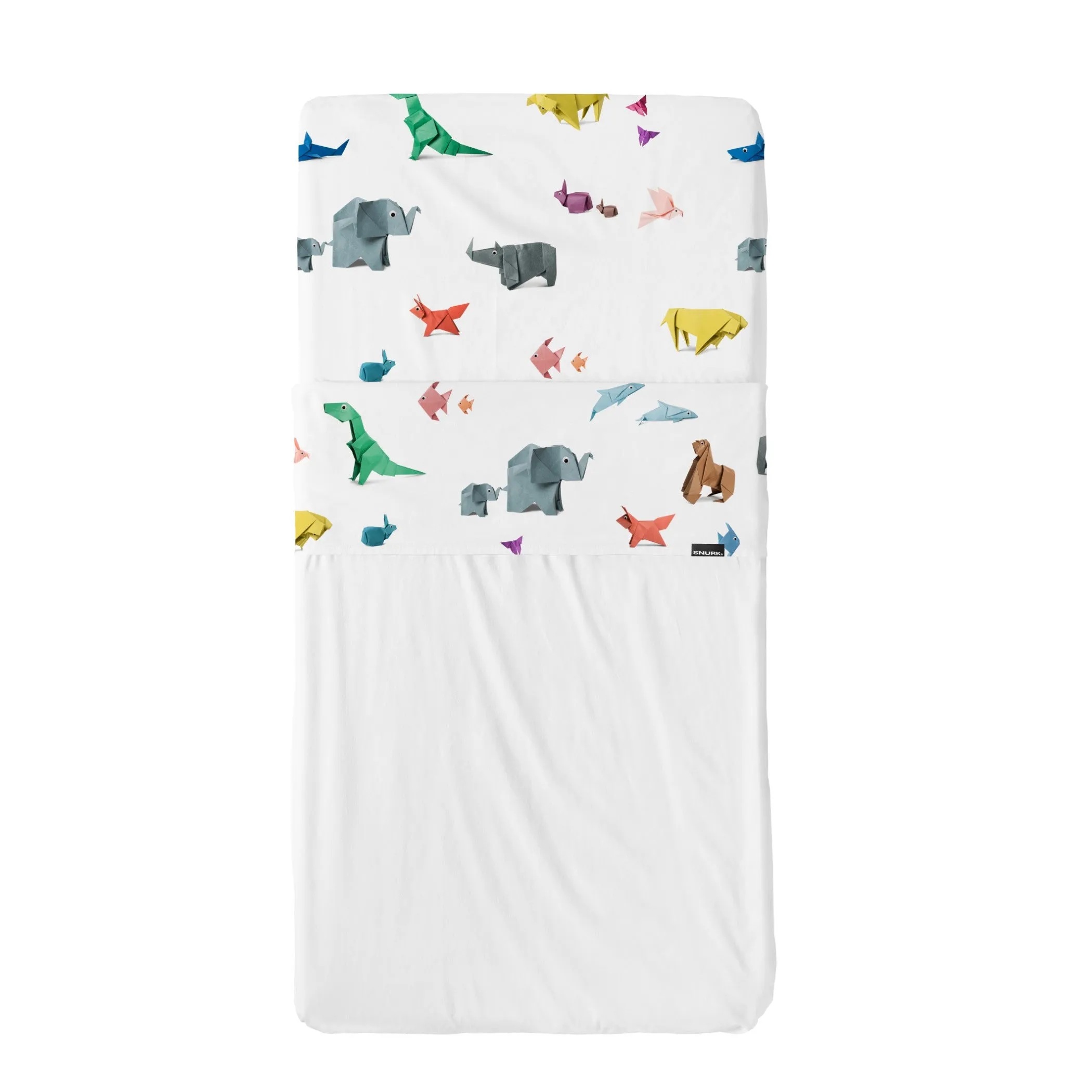 SNURK Baby fitted sheet Paper Zoo