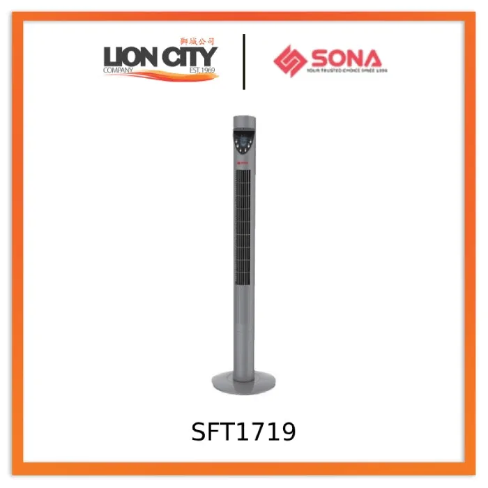 Sona SFT1719 Remote Slim Tower Fan (46-inch)