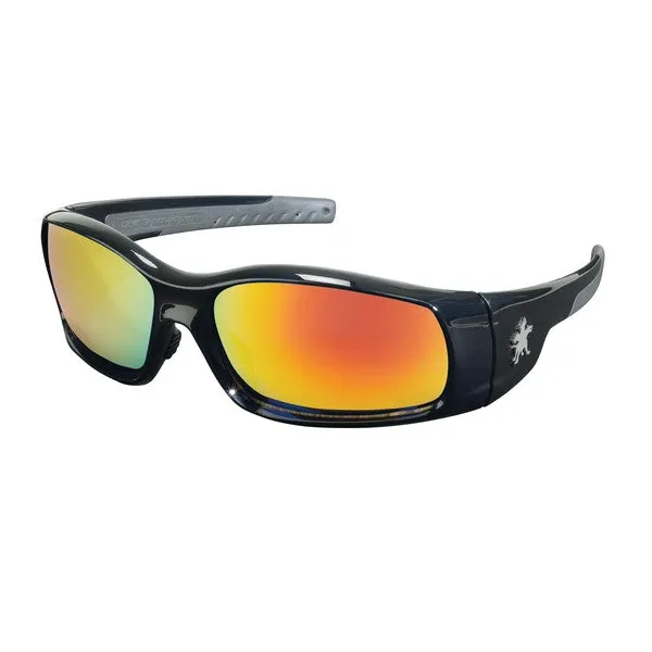 SR11R MCR Safety Swagger SR1 Series Safety Glasses, Fire Mirror Lens