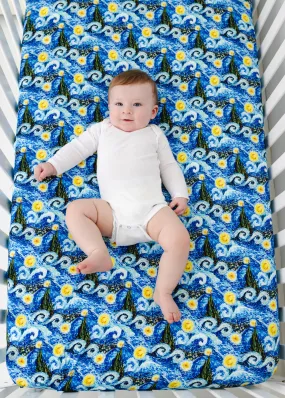 Starry Night Bamboo Crib Sheet