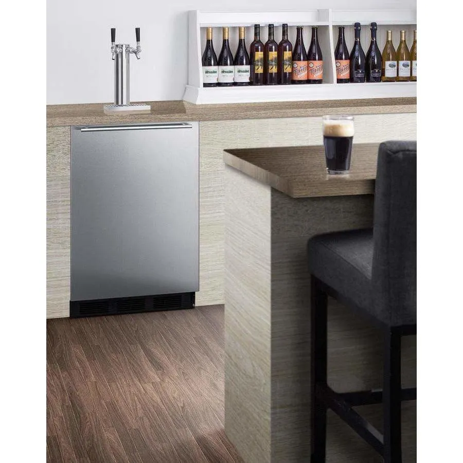 Summit 24" Wide Built-In Dual Tap Wine Kegerator, ADA Compliant SBC58BBIWKDTWINADA