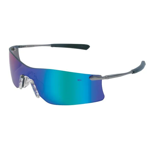 T411G MCR Safety Rubicon T4 Series Safety Glasses, Emerald Mirror Lens