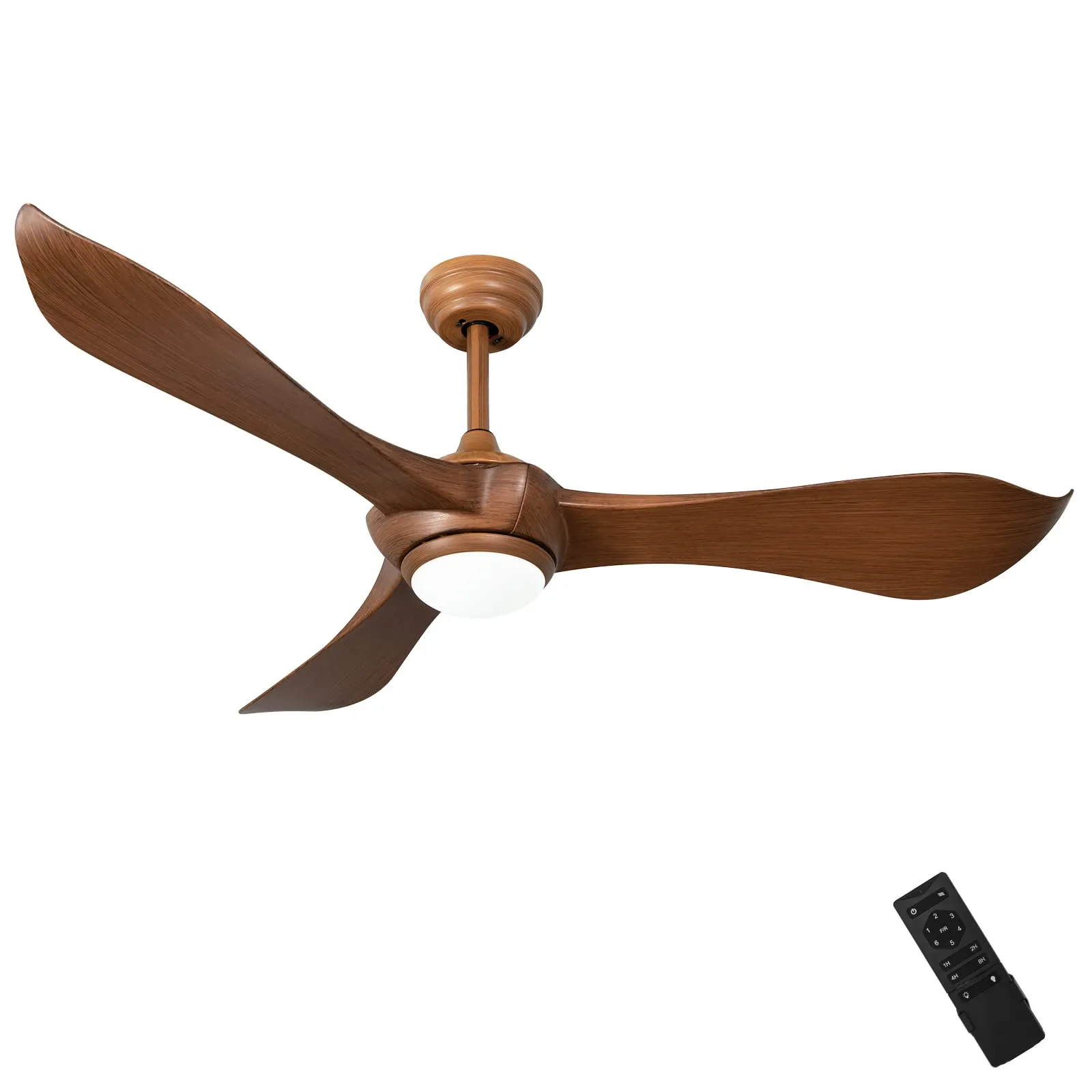 Tangkula 52 Inch Ceiling Fan with Light, Modern Ceiling Fan with 6 Wind Speeds