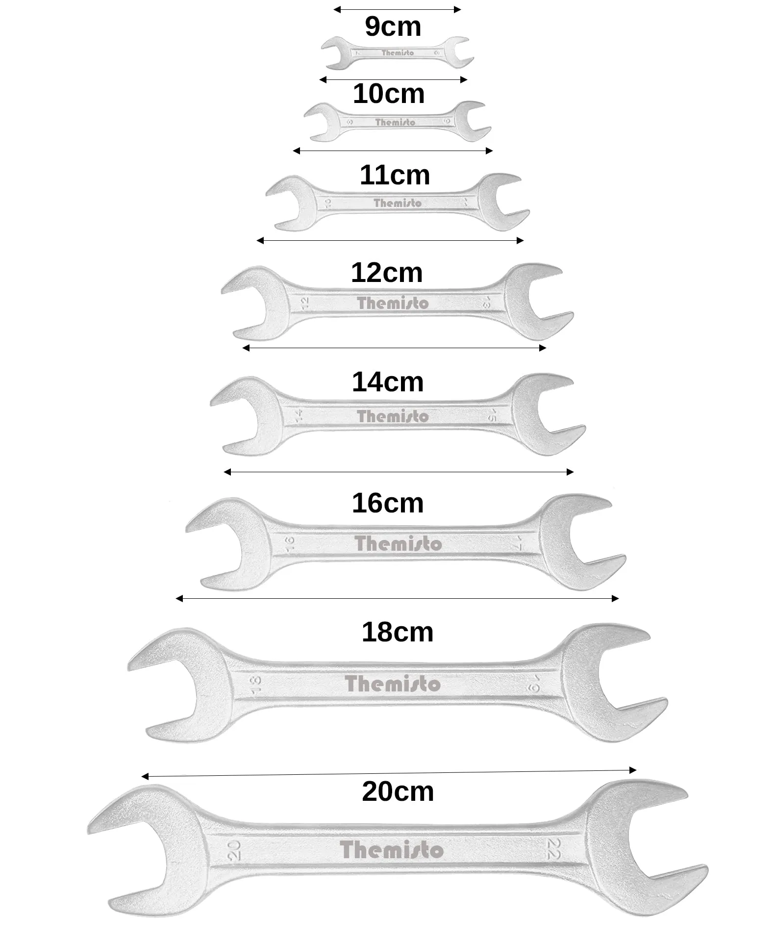 Themisto TH-T16 8pcs Double Open Ended Spanner set