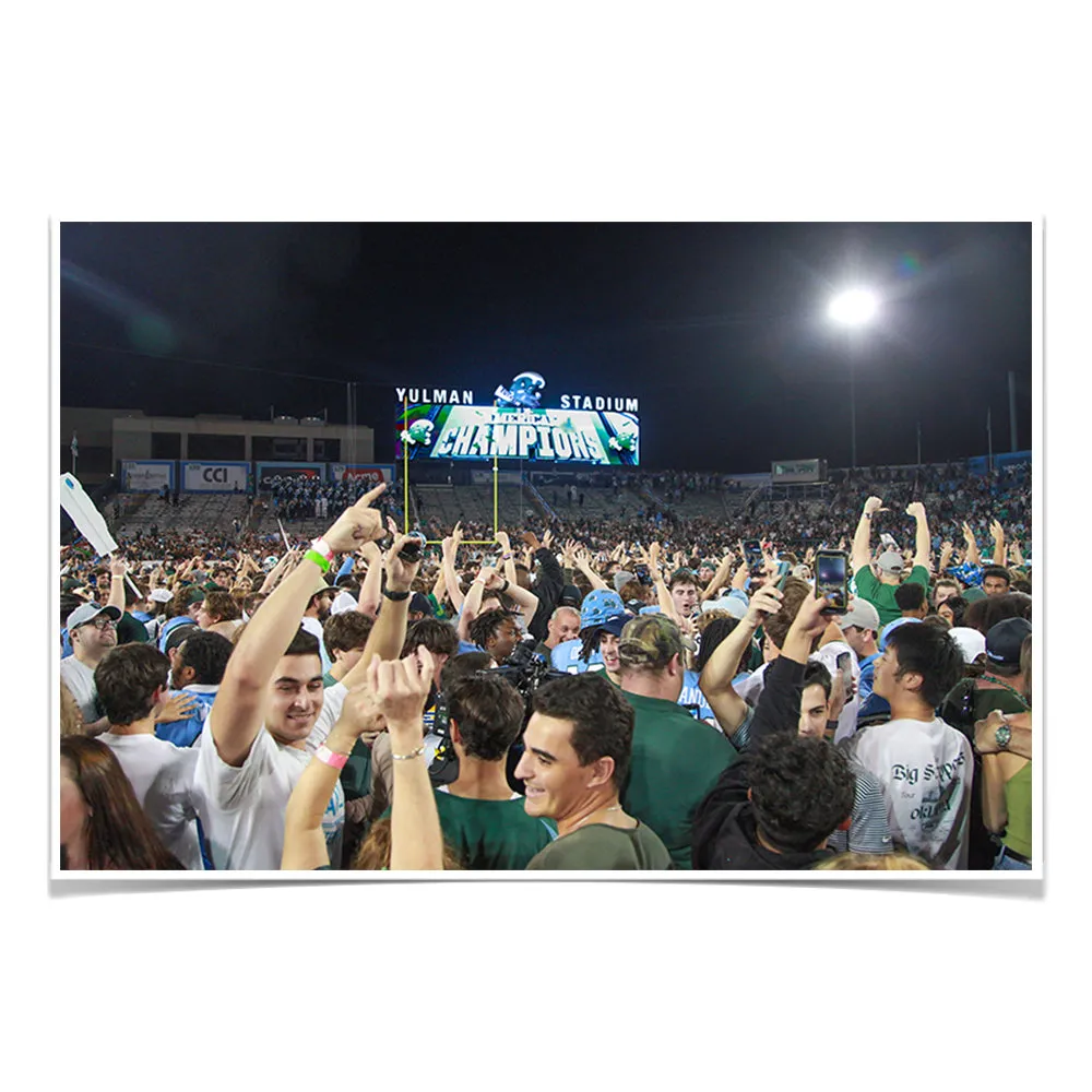 Tulane  Green Wave - Tulane Fans Storm the Field